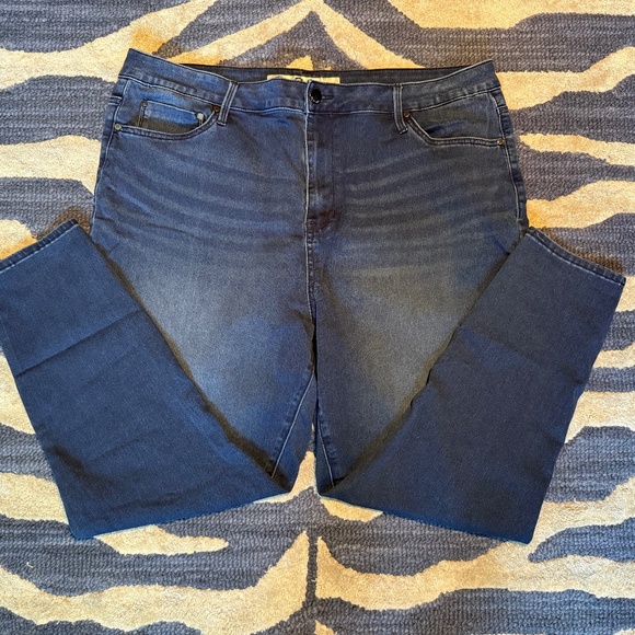 *NWOT* Womens Seven Jeans. Leggings with full zip. Size 22W. Blue - Picture 1 of 8